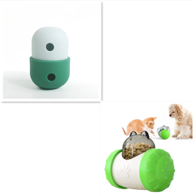 New 2 In 1 Pet Toys Products Leakage Toy Ball Silicone Pet Supplies
