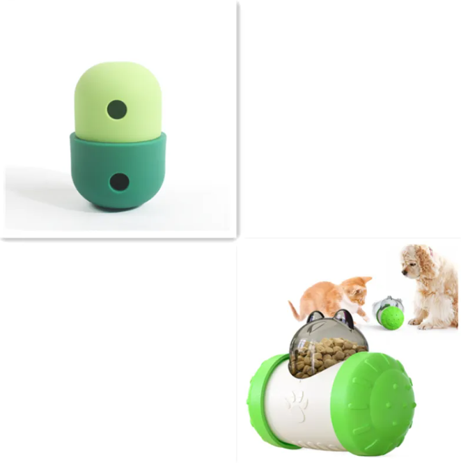 New 2 In 1 Pet Toys Products Leakage Toy Ball Silicone Pet Supplies